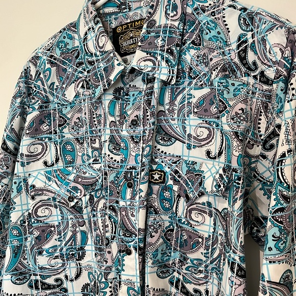 Sliver Star Optimo Turquoise & White Snap Down Lrg - Picture 3 of 4